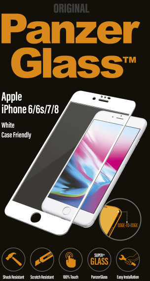 PanzerGlass Edge-to-Edge pro Apple iPhone 6/6s/7/8, bílé_1449304925