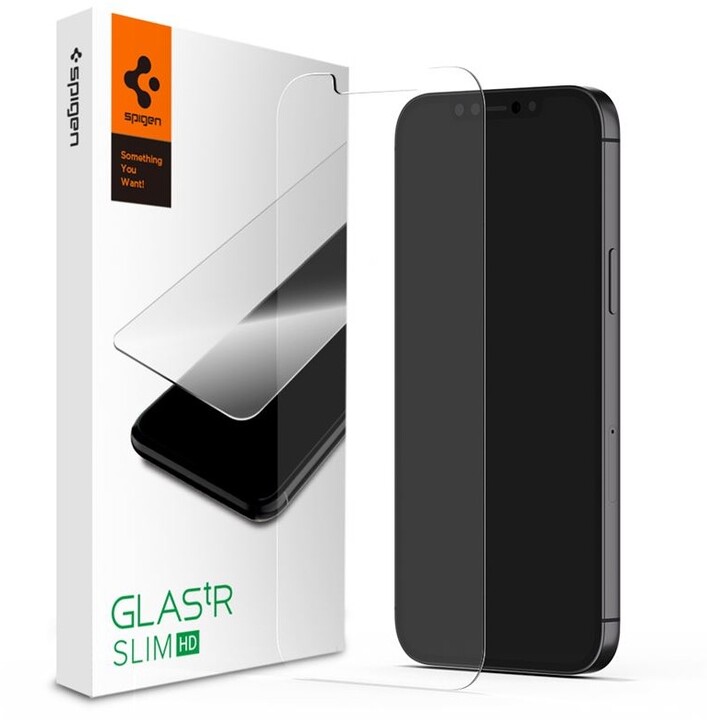 Spigen ochranné sklo Glas.tR HD pro iPhone 12/12 Pro, čirá_1147618659
