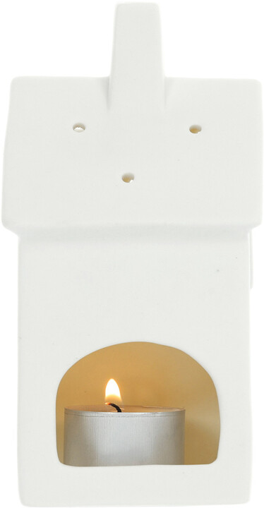 Retlux porcelánový domeček na čajovou svíčku, 15.5cm, bílá_414921270