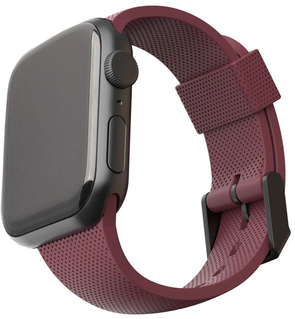 U by UAG silikonový řemínek pro Apple Watch, 42/44mm, vínová_1040734008