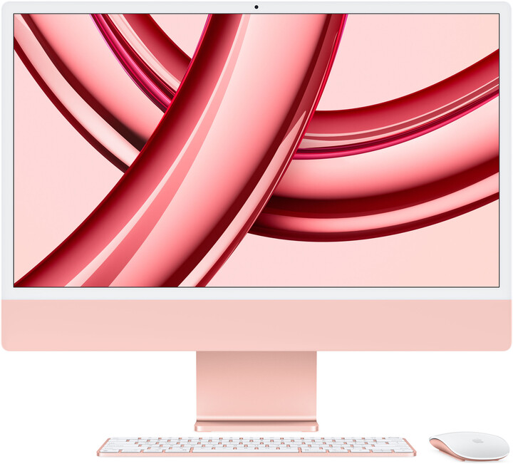 Apple iMac 24&quot; 4,5K Retina /M3 8-core/8GB/256GB SSD/10-core GPU, růžová_1904852277