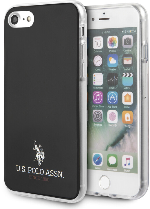 U.S. Polo ochranný kryt TPU Small Horse pro iPhone 8/SE2, černá_639487955