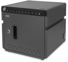 DIGITUS mobilní stolní nabíjecí skříňka pro notebooky/tablety do 14 palců, 10 zařízení, UV-C, USB-C (až 20W na zařízení) DN-45004