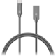 CONNECT IT Wirez Steel Knight USB-C (Type C) - USB-A, metallic anthracite, 1 m