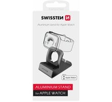 SWISSTEN hliníkový stojánek pro Apple Watch, šedá Poukaz 200 Kč na nákup na Mall.cz