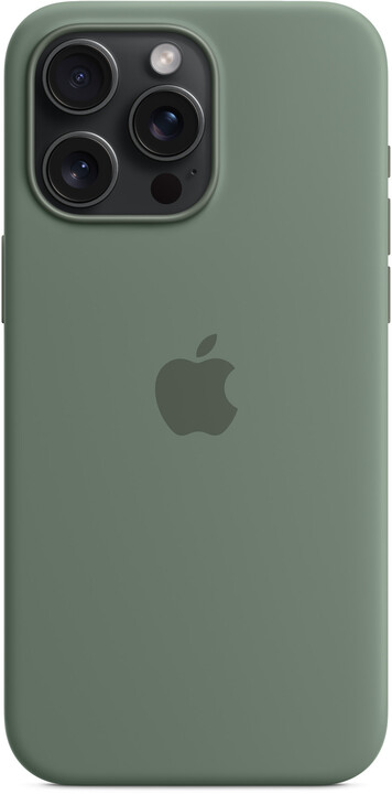 Apple Silikonový kryt s MagSafe pro iPhone 15 Pro Max, cypřišově zelená_1421214897