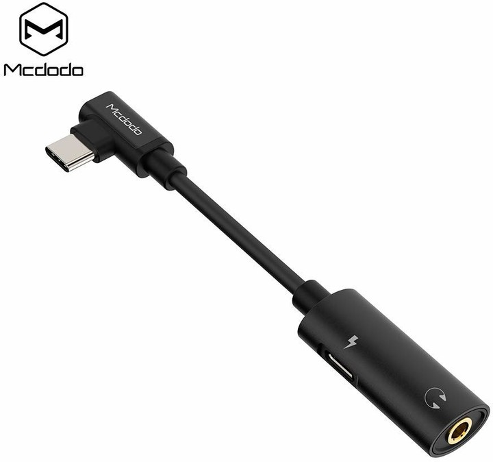 Mcdodo audio redukce z USB-C- na DC 3.5mm, černá_143939776