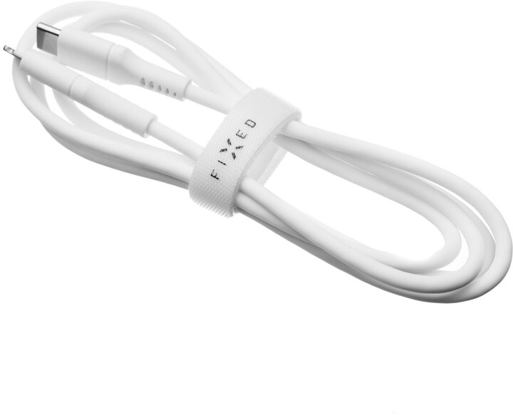 FIXED nabíjecí a datový kabel Liquid silicone USB-C - Lightning, MFi, PD, 1.2m, bílá_1525115170
