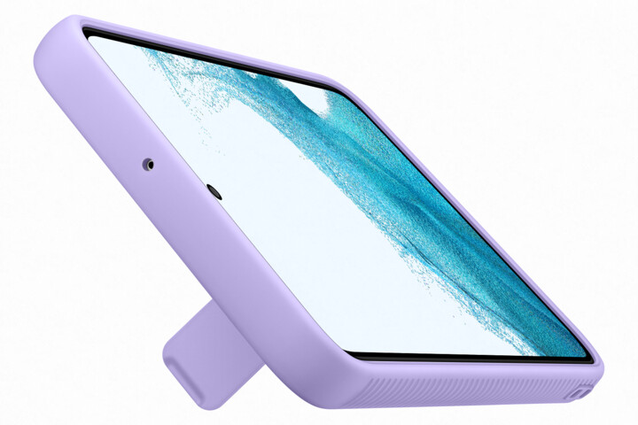 Samsung tvrzený zadní kryt se stojánkem pro Galaxy S22+, fialová_318807930