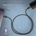 AXAGON kabel USB-C - USB-C SPEED USB3.2 Gen 1, PD60W 3A, opletený, 1.5m, černá_1401942947