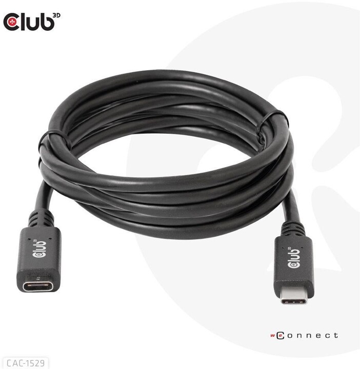 Club3D prodlužovací kabel USB-C, 4K@60Hz (M/F), 2m_1805920774