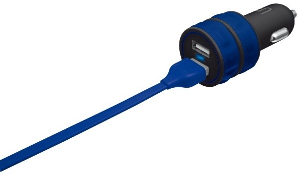 Trust USB nabíječka do auta 10W, 2xUSB 1A, modrá_1891261086
