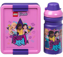 Svačinový set LEGO Friends Girls Rock, láhev a box, fialová
