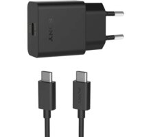 Sony nabíječka USB-C + kabel USB-C, M/M, 1m, černá_98861239
