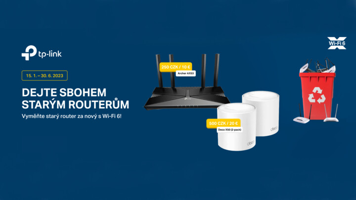 Získejte šrotovné až 500 Kč na nový router či mesh TP-Link