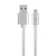 Gembird CABLEXPERT kabel USB A Male/Micro B Male 2.0, 1,8m, opletený, stříbrná