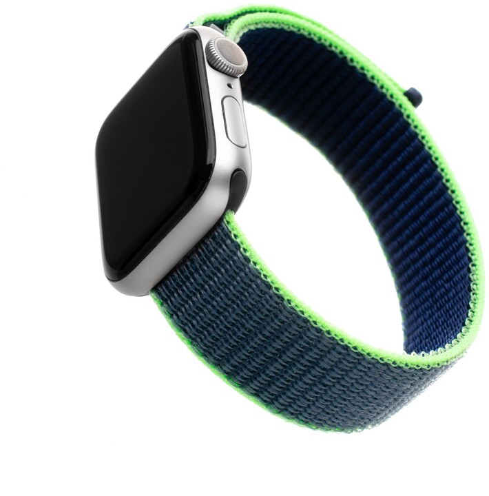 FIXED nylonový řemínek pro Apple Watch, 38/40mm, neonově modrá_1122129680