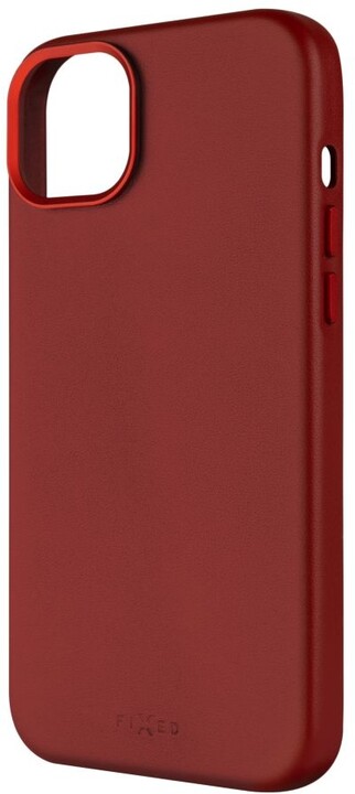 FIXED kožený zadní kryt MagLeather s podporou Magsafe pro Apple iPhone 14, červená_429591445