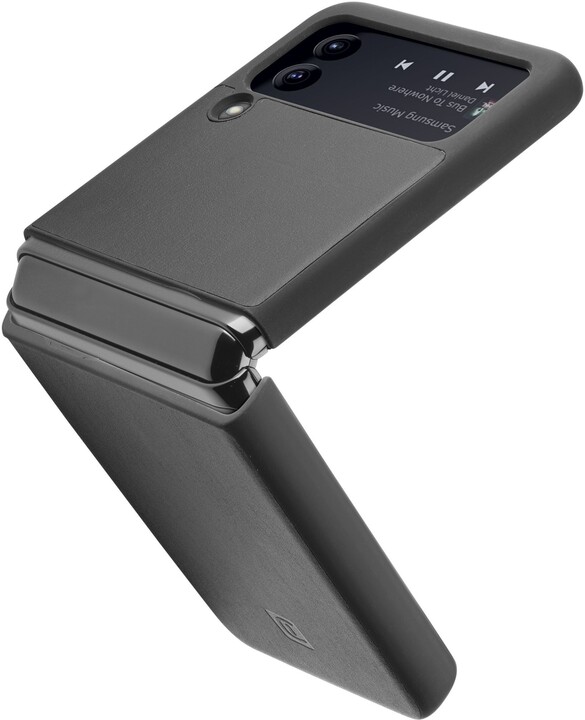 Cellularline zadní kryt Fit Duo pro Samsung Galaxy Z Flip4, PU kůže, černá_645968857