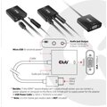 Club3D adaptér HDMI 1.4 - VGA, M/F, 4K@60Hz, aktivní, audio, 24cm, černá_1656137510