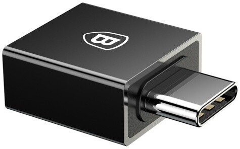 Baseus Exquisite adaptér USB-C samec/USB samice, černá_1135877901
