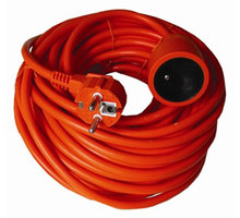 Solight prodlužovací kabel - spojka, 1 zásuvka, 20m, oranžová_1329590348