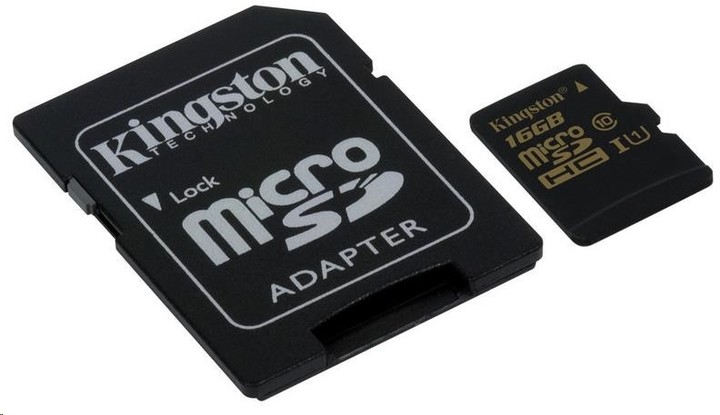 Kingston Micro SDHC 16GB Class 10 UHS-I + SD adaptér_640366920