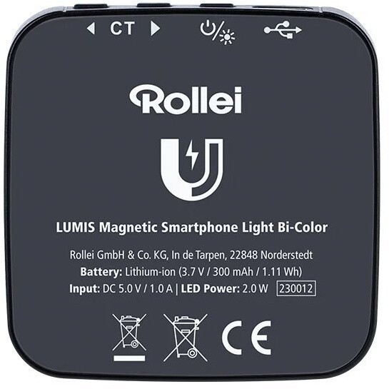 Rollei LUMIS Magnetic Smartphone Light Bi-Color, černá_1359361918