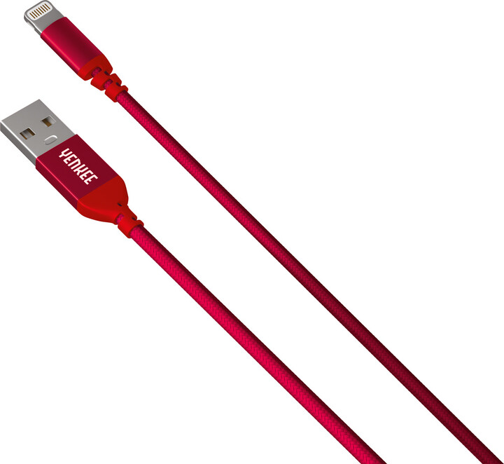 YENKEE kabel 611 RD, USB-A - Lightning, datový, MFi, 1m