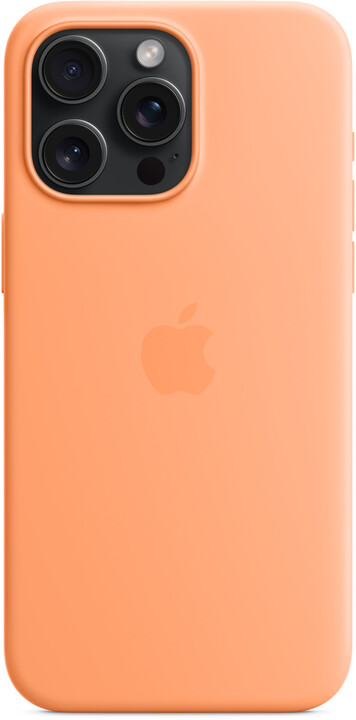 Apple Silikonový kryt s MagSafe pro iPhone 15 Pro Max, sorbetově oranžová_2047399785