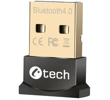 C-TECH Bluetooth adaptér v 4.0, USB, černá BTD-02