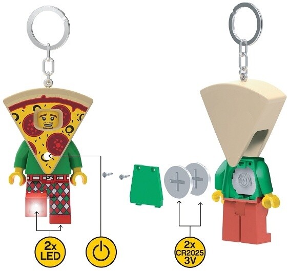 Klíčenka LEGO Iconic Pizza, svítící figurka_1500225144