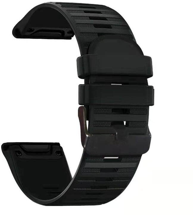 RhinoTech silikonový sportovní řemínek pro Garmin QuickFit, 22mm, černá_2074408100