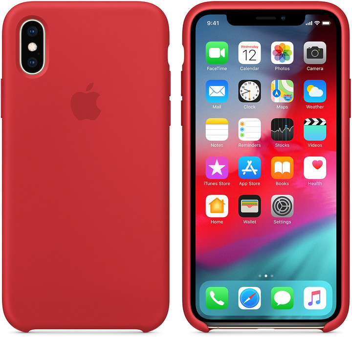 Apple silikonový kryt na iPhone XS (PRODUCT)RED, červená_1832193322