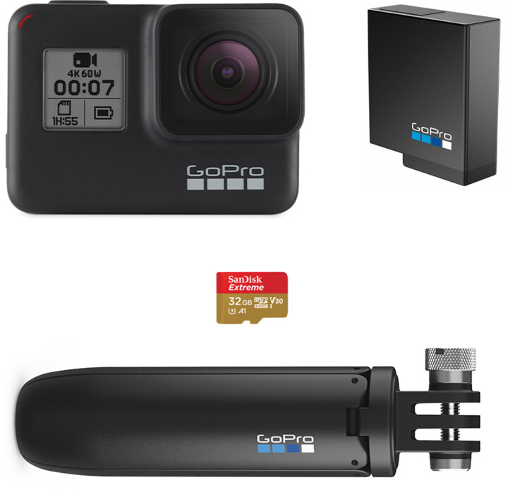 GoPro HERO7 Black + SD karta + baterie + Shorty_777979139