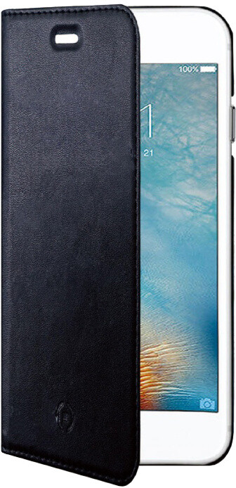 CELLY Air ultra tenké pouzdro typu kniha pro Apple iPhone 7, PU kůže, černé_546450978