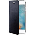 CELLY Air ultra tenké pouzdro typu kniha pro Apple iPhone 7, PU kůže, černé