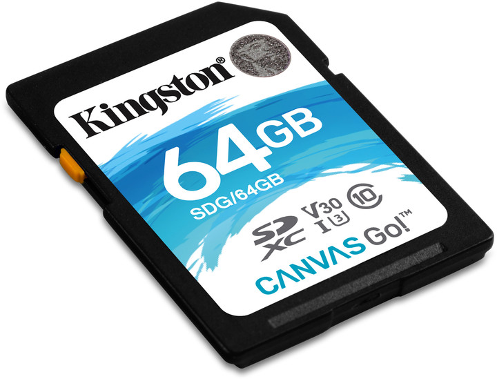 Kingston SDXC Canvas Go! 64GB, UHS-I U3_640560596
