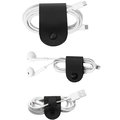 TwelveSouth CableSnap 3-Pack cable holder; leather (1x Large; 2x Small) - black