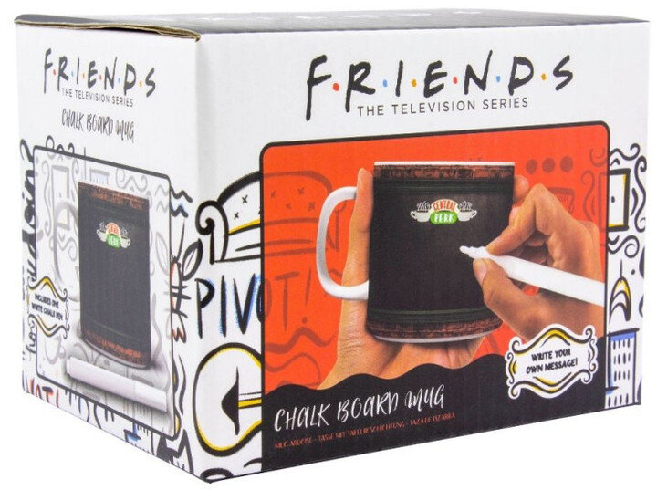 Hrnek Friends - Central Perk Chalkboard, popisovatelný, 300 ml