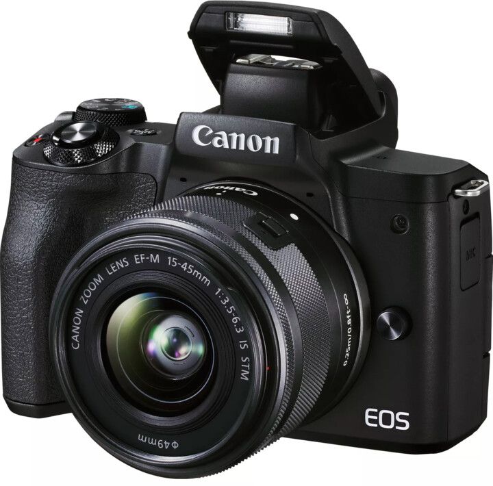 Canon EOS M50 Mark II, černá + EF-M 15-45mm IS STM + SB130 + karta 16GB_669605054