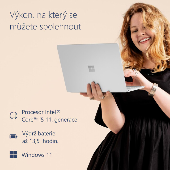 Microsoft Surface Laptop Go 2, platinová_1911156397