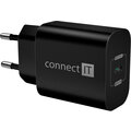 CONNECT IT síťový adaptér Voyager2, USB-C, PD 25W, černá_1327439576