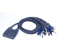 ATEN 4-port KVM USB mini, audio, 1.8m_301432396