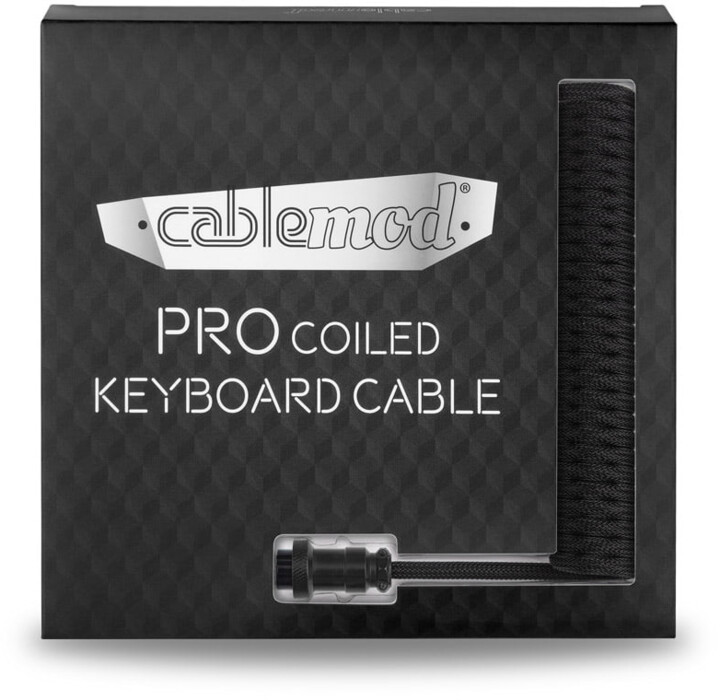 CableMod Pro Coiled Cable, USB-C/USB-A, 1,5m, Midnight Black_568482902