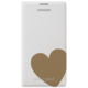Samsung flipové pouzdro s kapsou EF-EN900B pro Galaxy Note 3, bílo-zlatá
