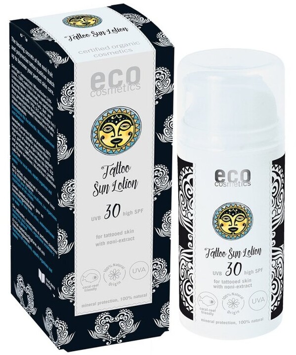 Krém Eco Cosmetics, opalovací, Tattoo SPF 30, pro ochranu tetovní BIO, 100 ml_1898289060