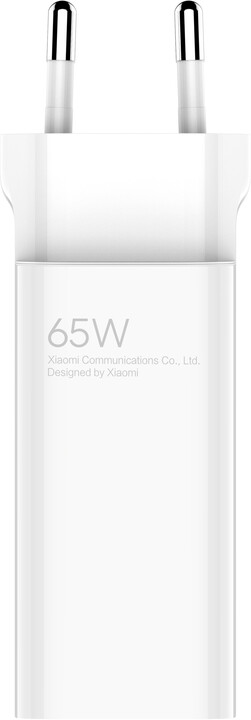 Xiaomi síťová nabíječka GaN, USB-A, USB-C, 65W, bílá_737690075