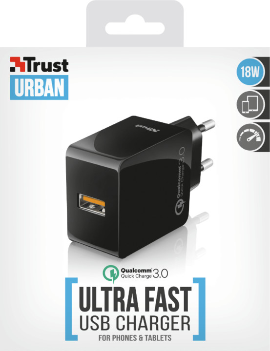 Trust nabíječka Ultra Fast USB Wall, QC3.0_1647763308