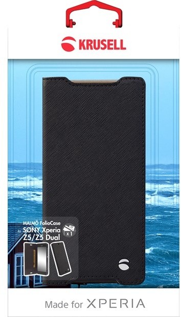 Krusell flipové pouzdro MALMÖ FolioCase pro Sony Xperia Z5 Compact, černá_2054104037
